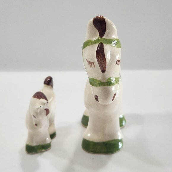 Vintage 1940s Rio Hondo Pottery Horse Figurines Set of 2 - Picture 2 of 11